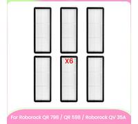 Repuestos de filtro lavable para aspiradora robot Roborock QV 35A / QR 598 798, accesorios (6 unidades)