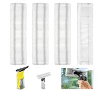 Repuestos de Limpiacristales los Kärcher Compatible con Kärcher WV1 Accesorios de Botella Pulverizadora para Aspiradora de Ventana, 4 Piezas Microfibra Trapos Almohadilla para Karcher WV1, 255 * 70mm