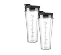 Repuestos For Licuadora Ninja SS101, Kit De Vasos Individuales Delgados De 24 Oz Con Tapas For Llevar, Compatible Con SS100, SS300 Y SS400 De Gran Capacidad.(2PCS 24OZCup and Lid)