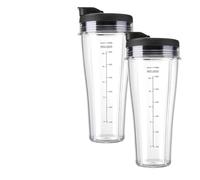 Repuestos For Licuadora Ninja SS101, Kit De Vasos Individuales Delgados De 24 Oz Con Tapas For Llevar, Compatibles Con SS100, SS300 Y SS400.(2PCS 24OZCup and Lid)