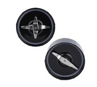 Repuestos For Licuadoras Magic Bullet De 250 W (2 Unidades, Cuchillas Cruzadas Y Planas)