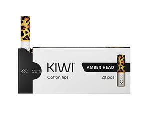 Repuestos KIWI, Tips de Algodón Oficiales para Cigarrillo Electrónico KIWI, Paquete de 20 (Amber Head)