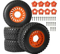 Repuestos Maquetas RC Para Arrma Para Senton Para Traxxas Para Slash 1/8 1/10 110mm Juego Ruedas Neumáticos Camión Todoterreno Recorrido Corto Con Conectores Hexagonales 12mm/17mm(Orange)