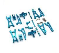Repuestos Maquetas RC Para MJX H16 16207 16208 16209 16210 1/16 Componentes Dirección Brazo Bloque Dirección Piezas Mejora Coche RC Parte Delantera Y Trasera(Blue)