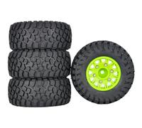 Repuestos Maquetas RC Para Traxxas Para Slash Para Arrma Para Senton Para HSP 1/8 1/10 Neumáticos Resistentes Recorrido Corto Juego 4 Ruedas Multihexagonales Para Compatibles Con RC(Green)
