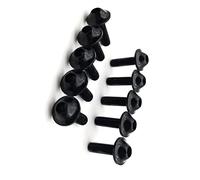Repuestos Motocicletas 10 Uds M6 X 20mm Negro Rojo Azul Oro Aluminio Carenado Pernos Motocicleta Perno Tornillos(Nero)
