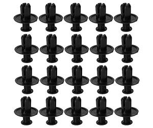 Repuestos Motocicletas 20 Piezas Clip De Perno Panel Carenado 8mm Clips Remaches Tornillo Plástico Negro para Honda