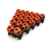 Repuestos Motocicletas 20 Piezas para Yamaha TDM 900 TDM 850 Mt125 Mt03 Mt01 MT 125 03 01 Xt660 Motocicleta Carenado Cuerpo Perno Tornillo Primavera Pernos Tuercas 6MM(Orange)