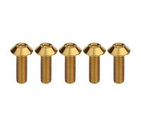 Repuestos Motocicletas 5 Uds Tornillos De Titanio M8x25mm Tornillo Cabeza Paraguas Interior para Sujetadores Pernos Motocicleta(Gold)