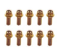 Repuestos Motocicletas Motocicletas 10 Piezas M8 * 20 M6 15 25 30 35 Tornillo De Motor 40 para Yamaha para FAZER 1000 FJ1100 1200 600 FZX 700 750 FZS600(M6X15 Gold)