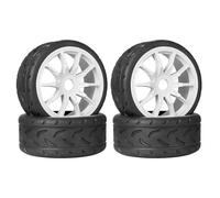 Repuestos Orugas RC Para Arrma Para Infraction Para Limitless Para Felony Para Fsr 1/7 4 Uds 100 107mm Neumático 17mm Modelo De Rueda GT RC Piezas Mejora Coche(White,C)