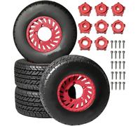 Repuestos Orugas RC Para Arrma Traxxas Para Slash Para Hpi Para Vkar Para Redcat Para Hsp LRP 1/8 1/10 RC Ruedas De Camión Recorrido Corto 12 17mm Coche Escala Hexagonal(Red)