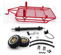 Repuestos Orugas RC Para Trx-4 Para Trx4 Para Axial Para Scx10 CC01 1/10 Marco De Tolva Remolque Metal RC Para Camión Sobre Orugas Roca Trail Traxxas(Red)