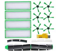 Repuestos para accesorios de aspiradora robot Vorwerk Kobold VR200 VR300-4 filtros de alergia Hepafilter y 6 cepillos laterales y 1 cepillo principal