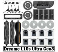 Repuestos para Robot Aspirador Dreame L10s Ultra Gen3 / L30s Pro Ultra: Cepillos Principales y Laterales, Paños de Limpieza, Filtros HEPA, Bolsas para Polvo y Accesorios 2PCS