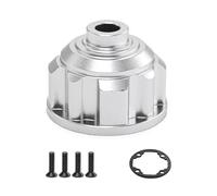 Repuestos RC Para Traxxas Para MAXX Para SLASH 1/10 Para 2.0 Para WIDEMAXX 1/8 Caja Diferencial De Metal Carcasa Piezas Actualización Coche RC Accesorios(Silver)