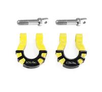 Repuestos RC Para Traxxas Para TRX4 Para Axial Para SCX10 1/10 2 Piezas Metal Anilla D Para Parachoques Rojo Gancho De Remolque Rescate Coche RC Crawler Mejora(Yellow)