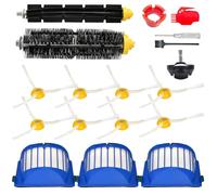 Repuestos y Accesorios Compatible con iRobot Roomba Serie 600 692 694 676 675 695 677 671 655 645 690 680 660 650 620 614 Robot Aspirador - 1 Rueda Delantera,1 Cepillo,3 Filtros,8 Cepillos Laterales