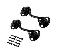 Repuhand 2 Pcs Gancho de Ventana Cerradura de Gancho de Ppuerta Gancho de Cabina de Acero Inoxidable con Tornillos para Puerta de Granero, Baño, Ventana, Puerta Corredera, Dormitorio