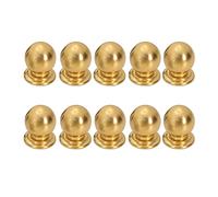Repztevo 10 pomos redondos para gabinete, pomos de bola de baño, pomos de tocador, accesorios modernos para cocina, color dorado