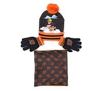 REQUETEGUAY Gorro, Bufanda tubular y Guantes Naruto para niños | Set de invierno Naruto, Gorro, Braga de Cuello con forro interior y Guantes
