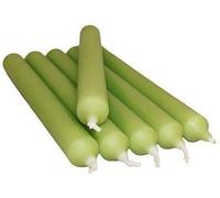 REQUISITE NECESITES - Juego de 10 velas de cera de parafina de colores (verde)