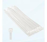 Requisitos de cable blanco: 100 bridas de sujeción, 250 mm x 3,6 mm, bridas de nailon resistentes, 25 cm de largo, bridas transparentes.