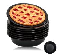 Reroon 8 Pack Mini Pie Pan Set for Baking, 13 cm Small Cake Bake Tins, Nonstick Carbon Steel Round Cake Pan, Individual Baking Dish Plates for Oven & Pot Bake Chicken Pot Quiches, Apple Pies, Cookies