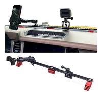 RERPRO Soporte largo Picatinny para salpicadero para Ford Bronco 2021, 2022, 2023, 2024, accesorios interiores de 2/4 puertas, soporte para teléfono celular, montaje de cámara de acción GoPro,