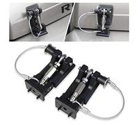 RERPRO TJ - Cerradura de capó para Jeep Wrangler TJ 1997-2006, kit de cierre de seguridad de aluminio, elimina el aleteo del capó, 1 par negro con 2 llaves