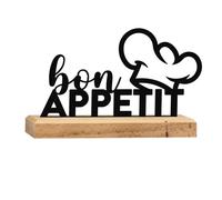 Rerum & Consilium Bon Appetit - Letras de madera y metal para decoración de cocina y pared, 21 x 12 cm