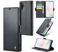Rerzoiro Funda para Samsung Galaxy Note10 Plus, Funda de Cierre Magnético, Cartera de Cuero PU con [Bloqueo RFID], Soporte, Ranura para Tarjetas, Carcasa de Libro, Case para Samsung Note10 Plus, Negro