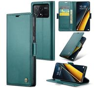 Rerzoiro Funda para Xiaomi Poco X6 Pro 5G, Funda de Cierre Magnético, Cartera de Cuero PU con [Bloqueo RFID], Soporte, Ranura para Tarjetas, Carcasa de Libro, Case para Xiaomi Poco X6 Pro 5G, Turquesa