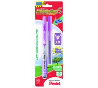Resaltador retr ctil Pentel Handy-line S, punta biselada, tinta violeta, 1 bol grafo con 1 recambio (SXS15SLRBPV)