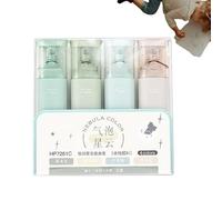 Resaltadores de purpurina nebulosa | 4 bolígrafos de color flash para cuaderno y agenda Marcadores lisos escritura creativa, registro, resaltado de notas papelería artística Oficina cuello