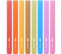 Resaltadores est ticos Mr. Pen - 8 unidades, punta biselada, colores c lidos, lindos resaltadores b blicos surtidos - Sin sangrado