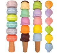 Resaltadores genéricos para galletas de postre, paquete de 4 marcadores pastel en bonitas formas de dibujos animados, secado rápido, no se corre para tomar notas y proyectos de arte, ideal para