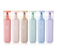 Resaltadores Mr Pen en colores pastel surtidos para libros, paquete de 6, punta biselada de Morandi Colors