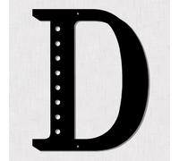 Resama Letra decorativa de metal negro de 11 pulgadas, letrero visual 3D para decoración de pared, alfabeto grande, decoración de pared de metal colgante para sala de estar, dormitorio, oficina,