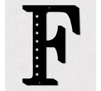 Resama Letras decorativas de metal negro de 11 pulgadas para pared, letrero visual 3D para decoración de pared, alfabeto grande, decoración de granja, para sala de estar, dormitorio, oficina, fiesta