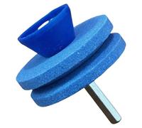 Resbalador de la cuchilla de cortacésped, 2 pulgadas de diámetro de doble capa Corundum Stainfle -Mower Blade Skining, Grindstones fácil de usar y no fácil de daño herramienta de cortacésped