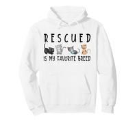 Rescatado es mi Raza Favorita Cute Cats Guardar Cotización Sudadera con Capucha
