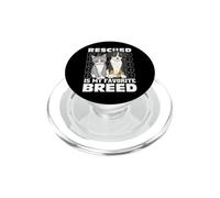 Rescatado es mi Raza Favorita de Rescate Perro y Gato Rescate PopSockets PopGrip para MagSafe