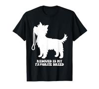 Rescatado es mi Raza Favorita Perro Adopción de Mascotas Rescate de Animales Camiseta
