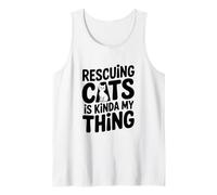 Rescatar Gatos es Algo mío Amante de los Gatos Camiseta sin Mangas