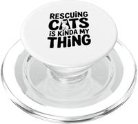 Rescatar Gatos es Algo mío Amante de los Gatos PopSockets PopGrip para MagSafe