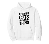 Rescatar Gatos es Algo mío Amante de los Gatos Sudadera con Capucha