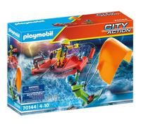 Rescate de kitesurfistas de Playmobil con lancha r pida