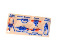Rescate de mochilero, tarjeta de referencia de nudos de rescate de mochila, guía de bolsillo de nudos de pesca, compacta y portátil, material resistente al agua, para kits de camping