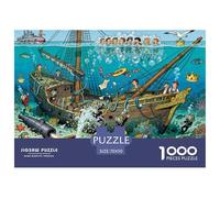Rescate del Tesoro hundido Puzzle De Madera Impermeable DIY Puzzles De 1000 Piezas para Adultos Colorido Rompecabezas Juegos Educativos